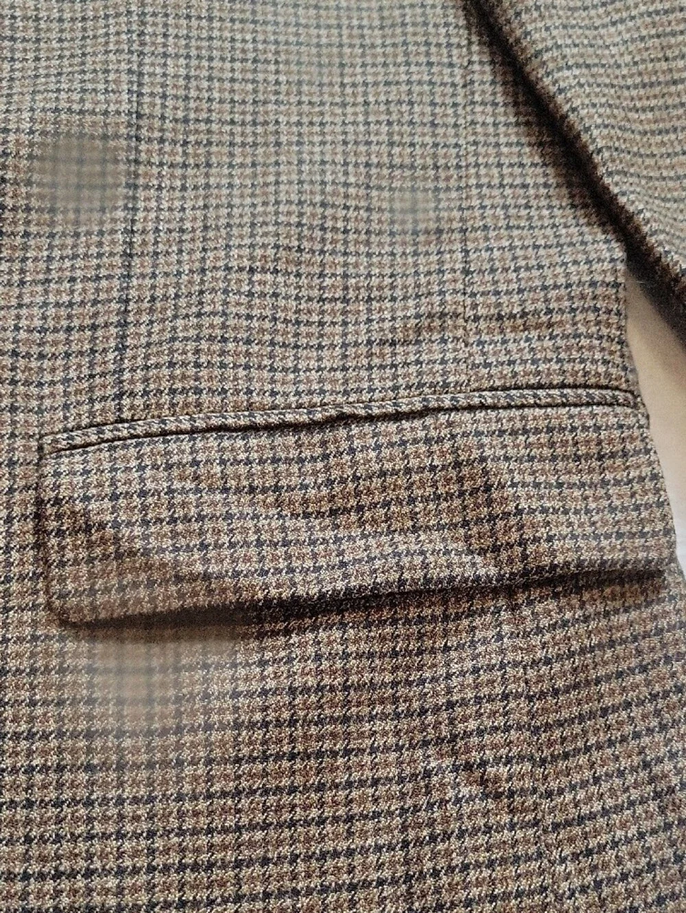 Oscar de la Renta Brown Houndstooth Sport Coat
